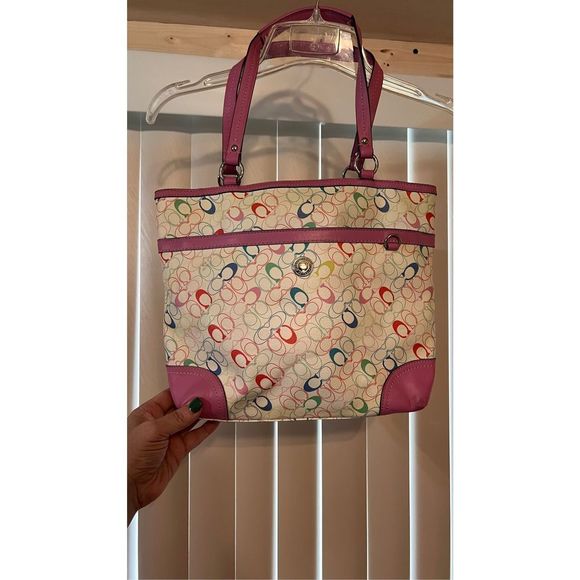 Coach Heritage Multicolor Signature Chelsea Tote Should Bag - Picture 2 of 14